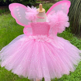 Pink Fairy - Children Fairy Costume, Girls Fairy Costume with Wings, Faiy Dress.